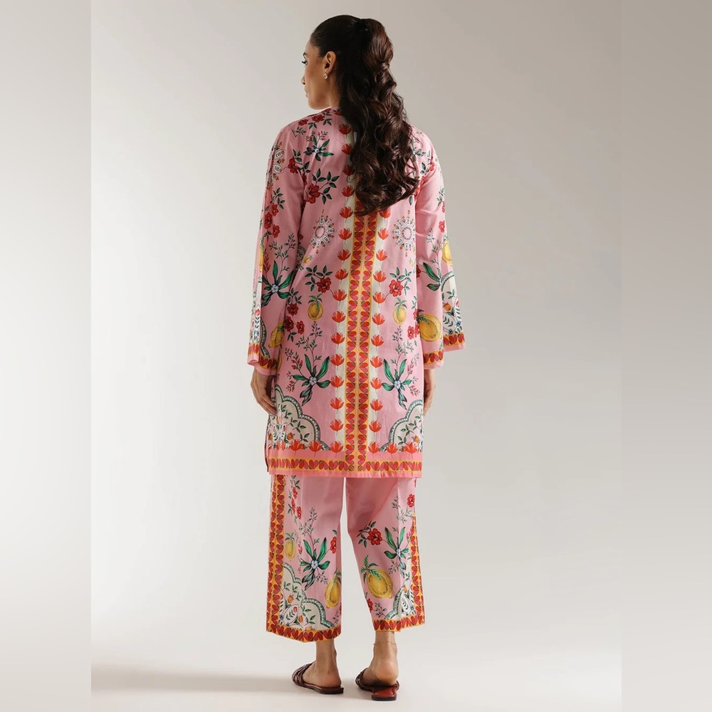 ETHNC PAKISTANI DESIGNER PRINTED SUIT - Picture 5 of 8